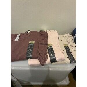 NWT Modern Moments 100% Organic Cotton 3-Count Long-Sleeve Ruffle Tees - 5T